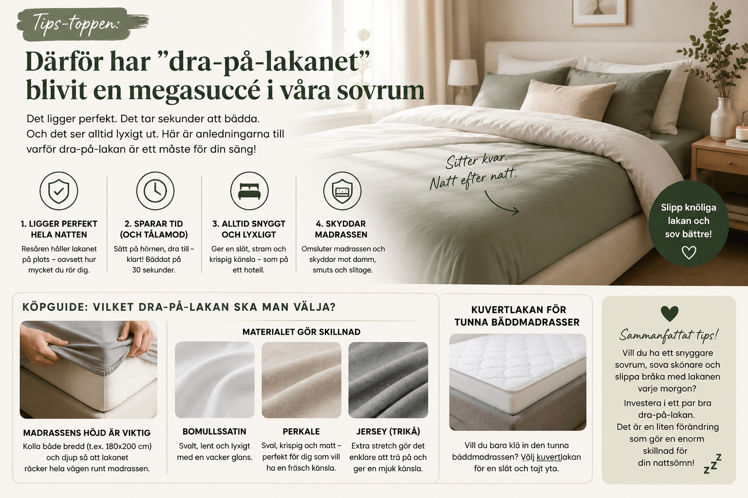 Tips-toppen: Därför har ”dra-på-lakanet” blivit en megasuccé i våra sovrum